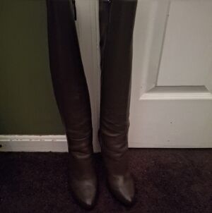 Nine West Dark Brown Over the Knee Boots